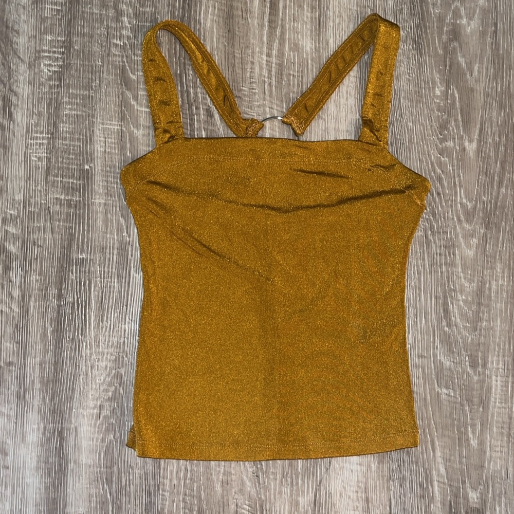 Intimately by Free People Burnt Orange Metallic Tank